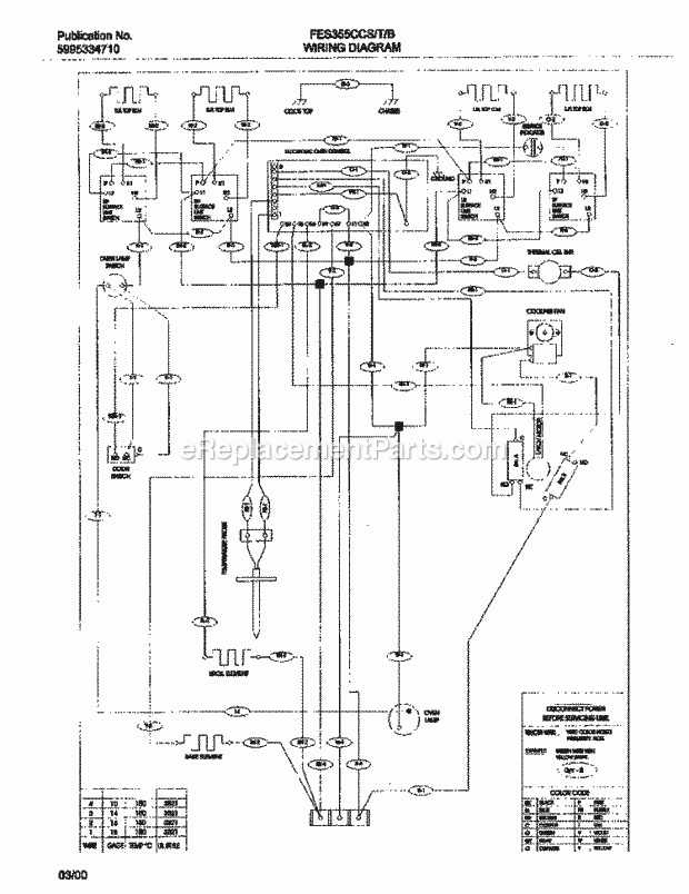 Frigidaire FES355CCBJ Slide-In, Electric Electric Range Page F Diagram