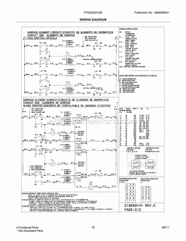 Frigidaire FFES3027LSB Range Page F Diagram