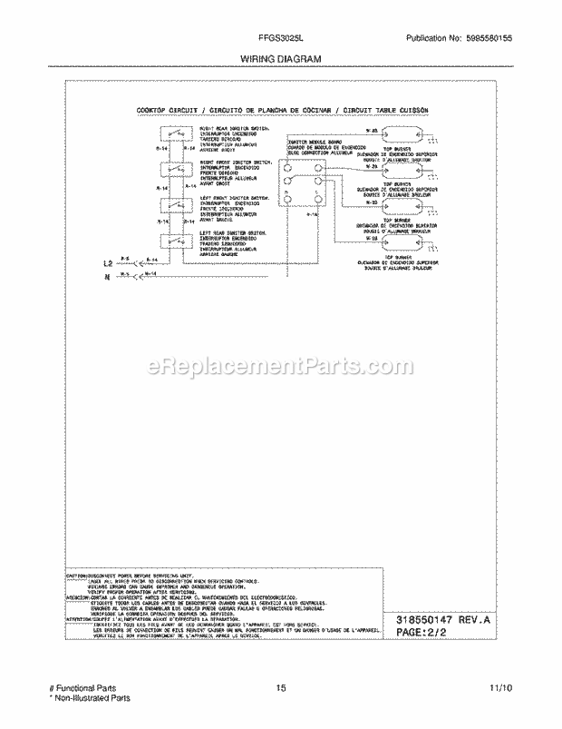 Frigidaire FFGS3025LBC Range Page G Diagram