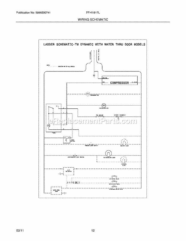 Frigidaire FFHI1817LW1 Refrigerator Page H Diagram