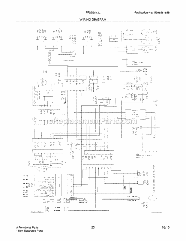 Frigidaire FFUS2613LS0 Refrigerator Page K Diagram