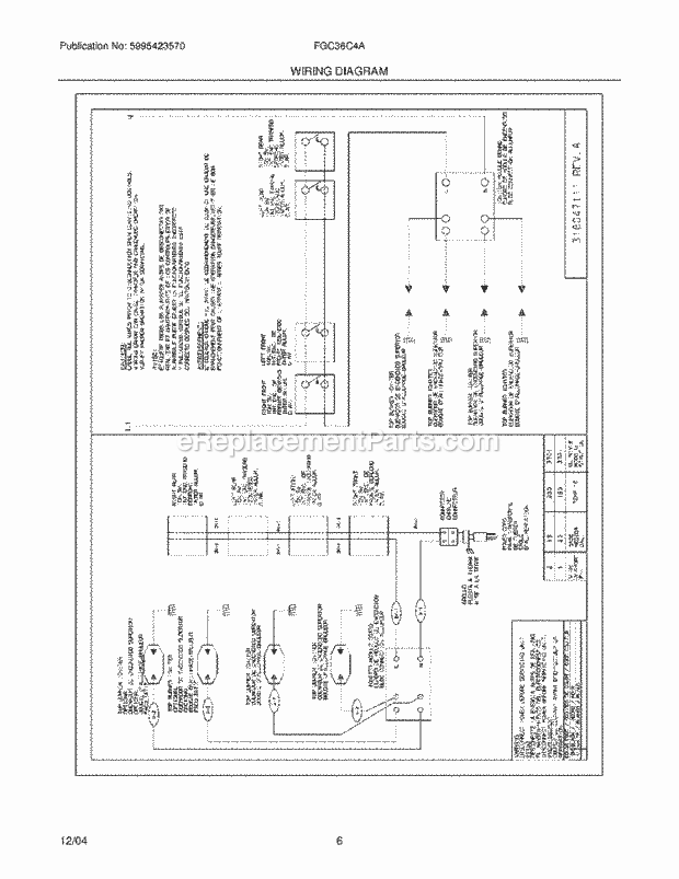 Frigidaire FGC36C4AUC Gas Cooktop Page D Diagram