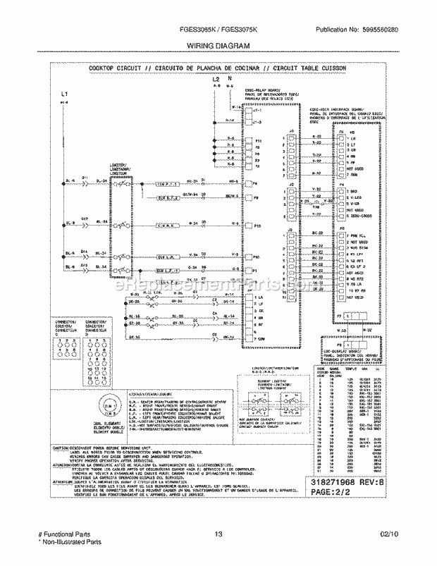 Frigidaire FGES3065KBB Range Page F Diagram