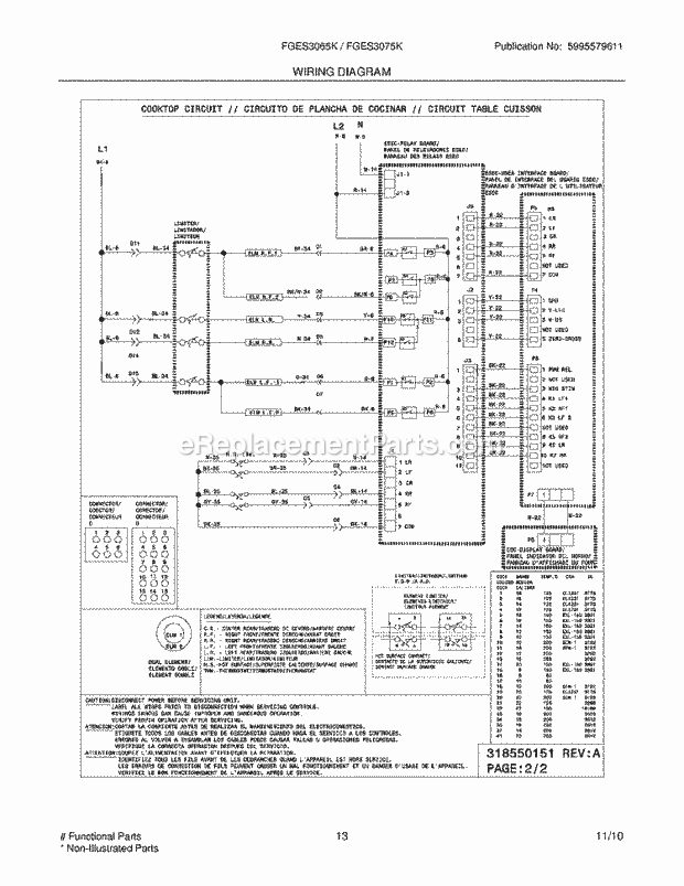 Frigidaire FGES3065KBC Range Page G Diagram