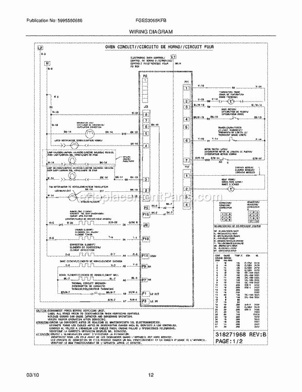 Frigidaire FGES3065KFB Range Page F Diagram