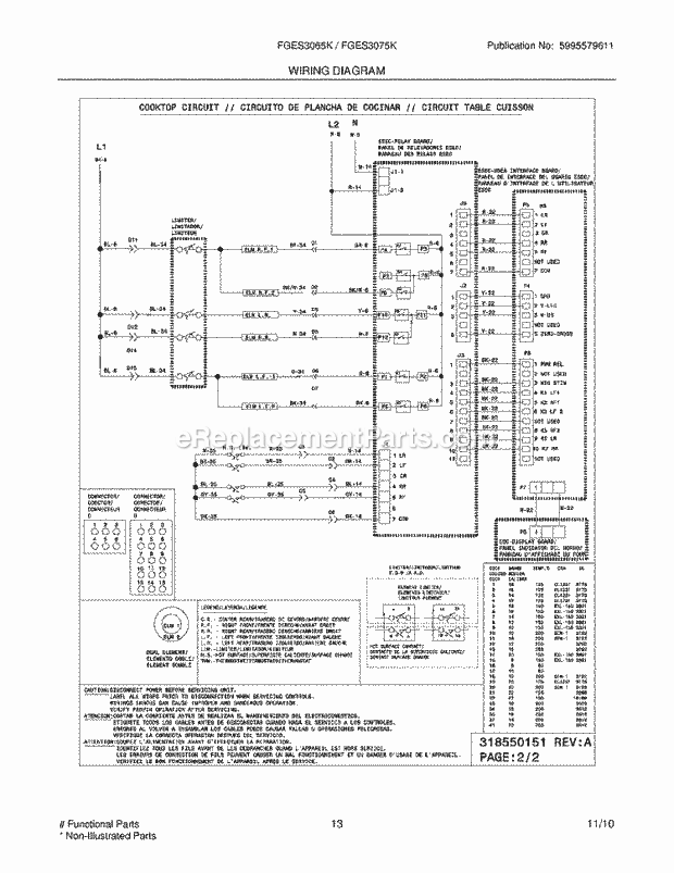 Frigidaire FGES3075KWC Range Page G Diagram