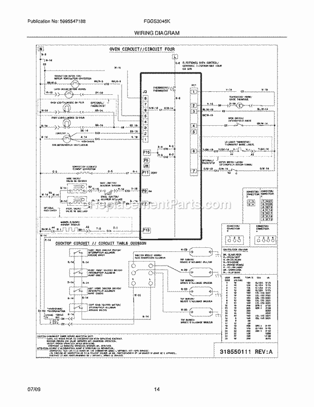 Frigidaire FGGS3045KBA Range Page G Diagram