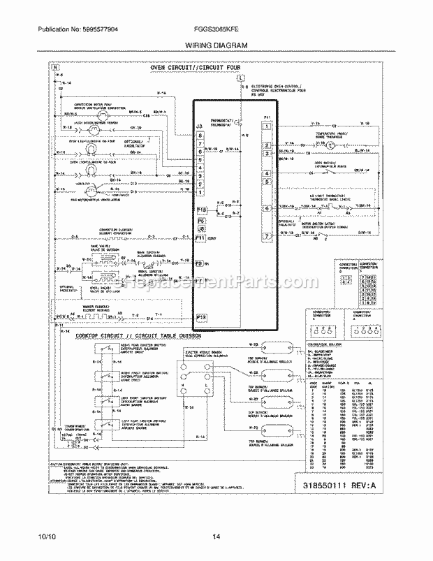 Frigidaire FGGS3065KFE Range Page G Diagram