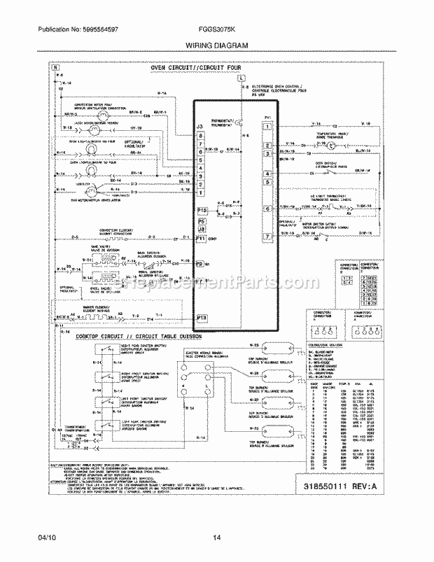 Frigidaire FGGS3075KBB Range Page G Diagram