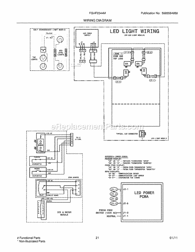 Frigidaire FGHF2344MF0 Refrigerator Page K Diagram