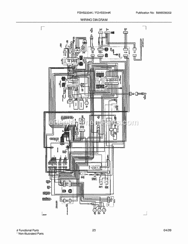 Frigidaire FGHS2334KB1 Refrigerator Page K Diagram