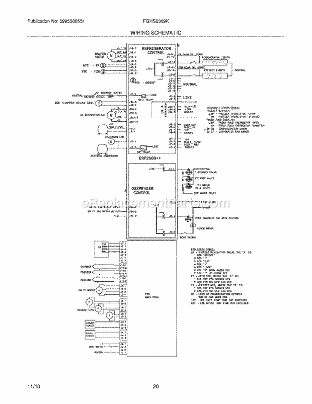 Frigidaire FGHS2369KE4 Refrigerator Page L Diagram