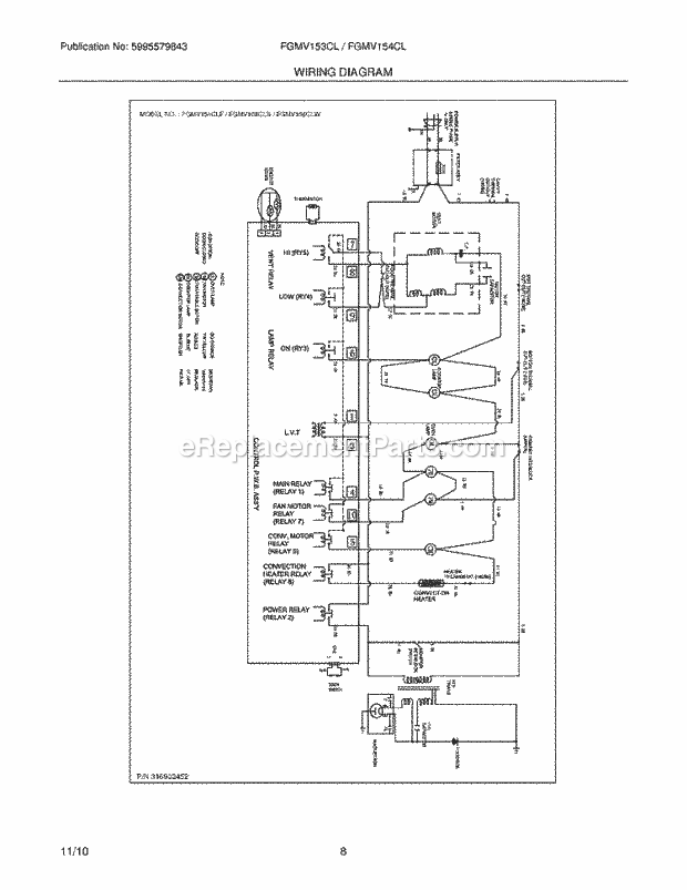 Frigidaire FGMV153CLWA Microwave Page D Diagram