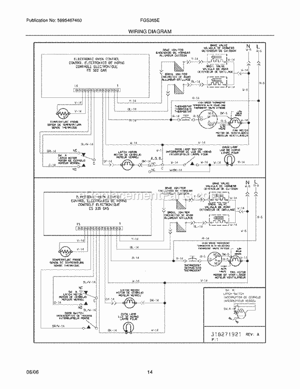 Frigidaire FGS365EBC Slide-In, Gas Gas Range Page G Diagram