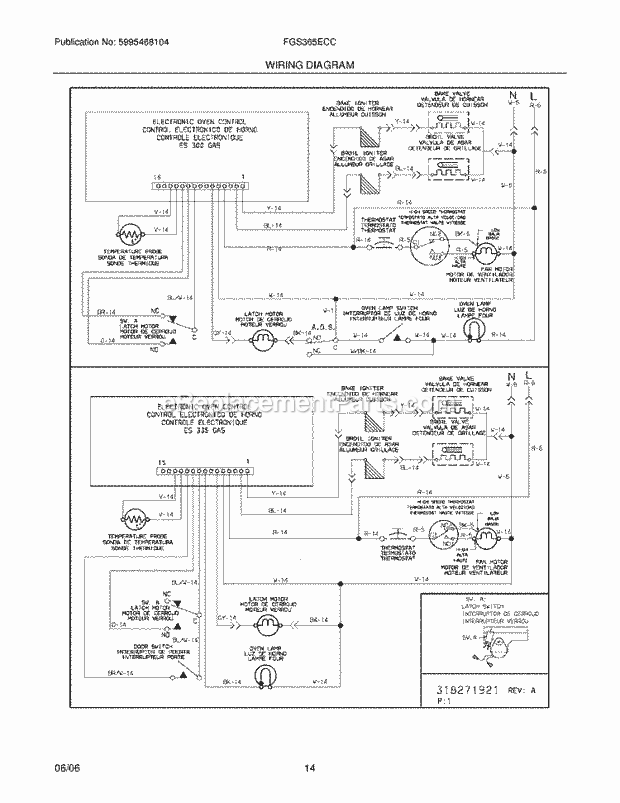 Frigidaire FGS365ECC Slide-In, Gas Gas Range Page F Diagram