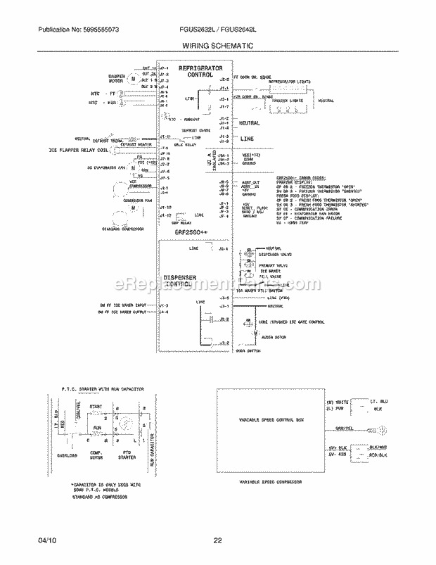 Frigidaire FGUS2632LE0 Refrigerator Page L Diagram