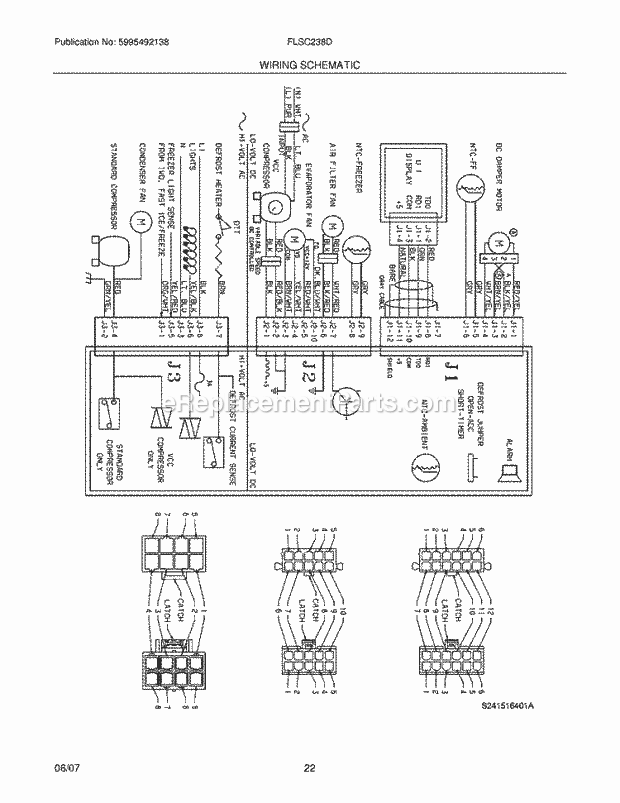 Frigidaire FLSC238DB6 Side-By-Side Refrigerator Page L Diagram