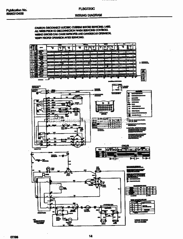 Frigidaire FLSG72GCS8 Laundry Center Page H Diagram