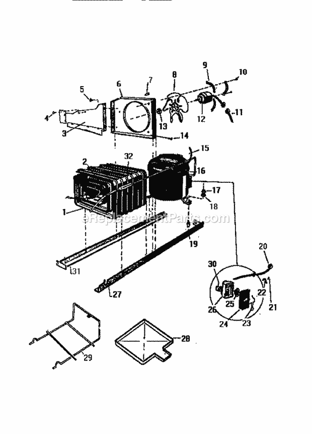 Frigidaire FR017RRW2 Wwh(V1) / Upright Freezer Cooling System Diagram