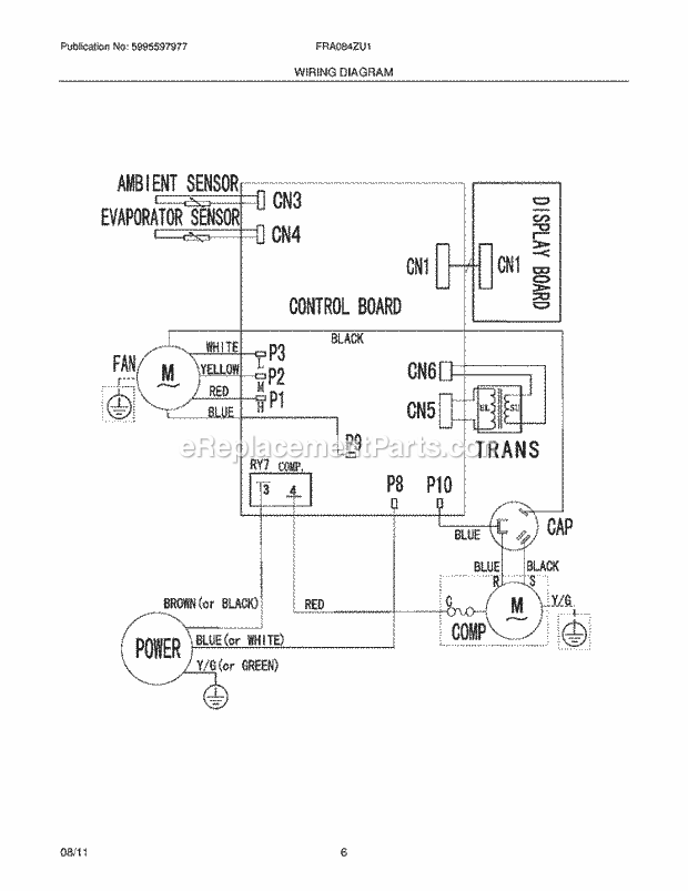 Frigidaire FRA084ZU110 Air Conditioner Page C Diagram