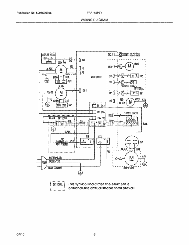 Frigidaire FRA113PT11 Air Conditioner Page C Diagram