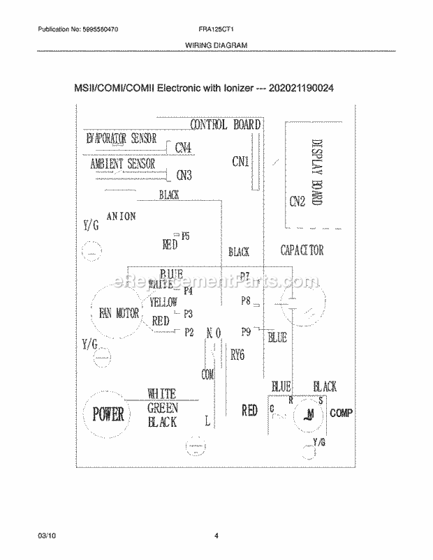 Frigidaire FRA125CT11 Air Conditioner Page C Diagram