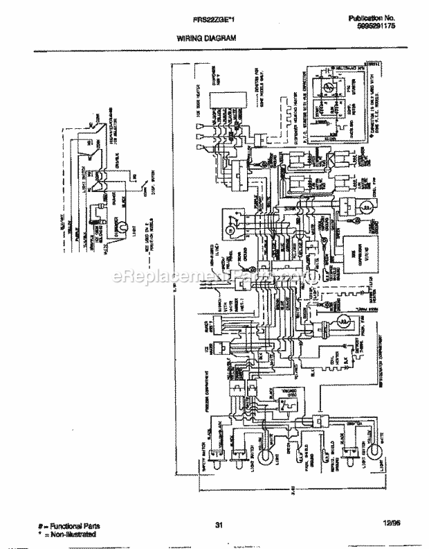 Frigidaire FRS22ZGED1 Side-By-Side Frigidaire Side by Side Refrigerator Page K Diagram