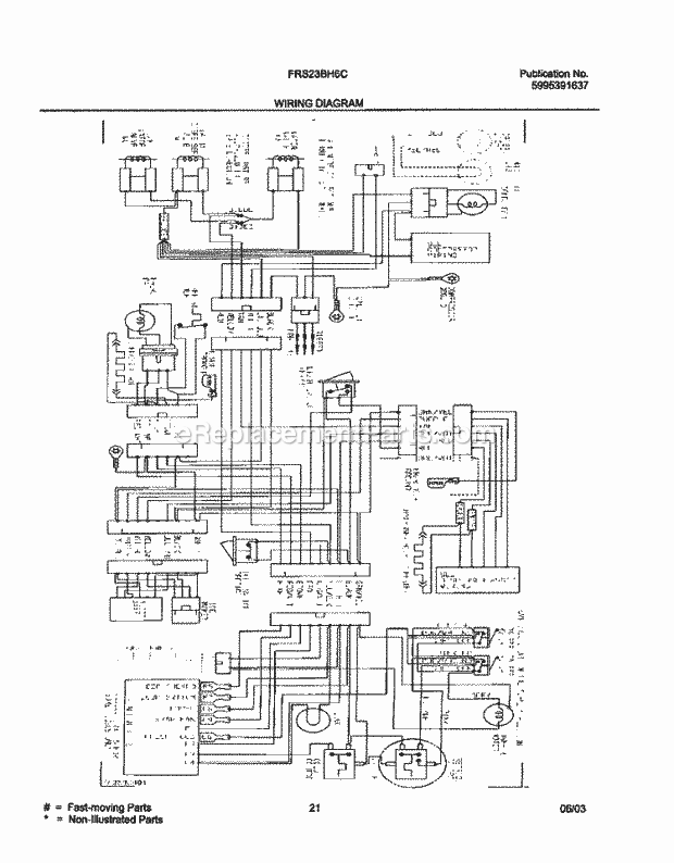 Frigidaire FRS23BH6CQ0 Side-By-Side Sxs Refrigerator Page K Diagram