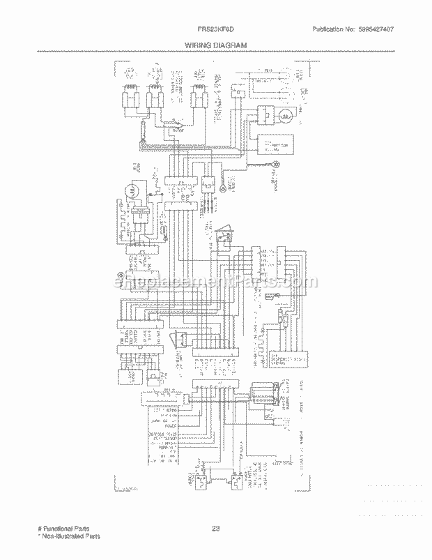 Frigidaire FRS23KF6DW8 Side-By-Side Refrigerator Page K Diagram