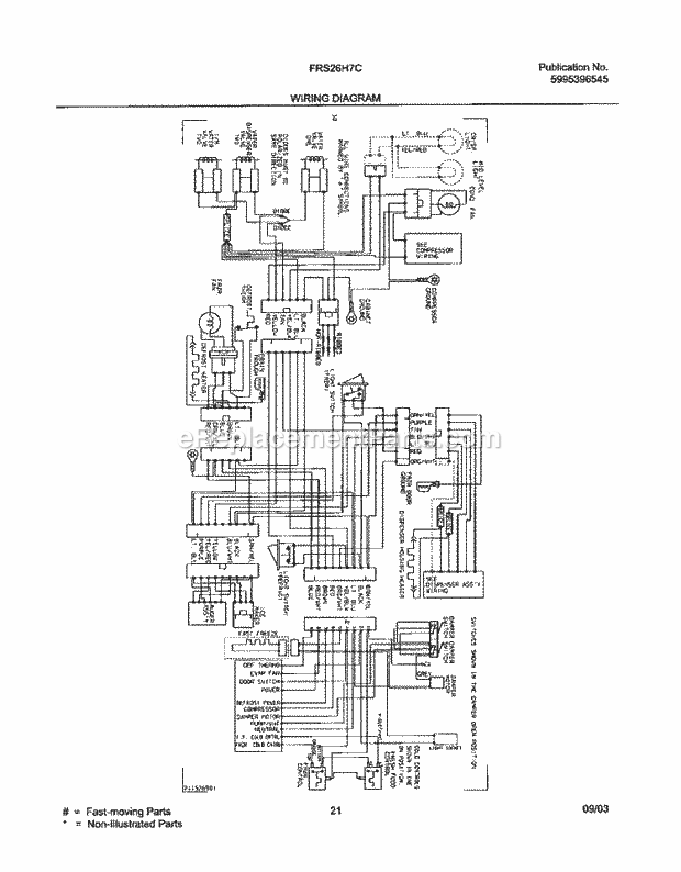 Frigidaire FRS26H7CQ2 Side-By-Side Refrigerator Page K Diagram