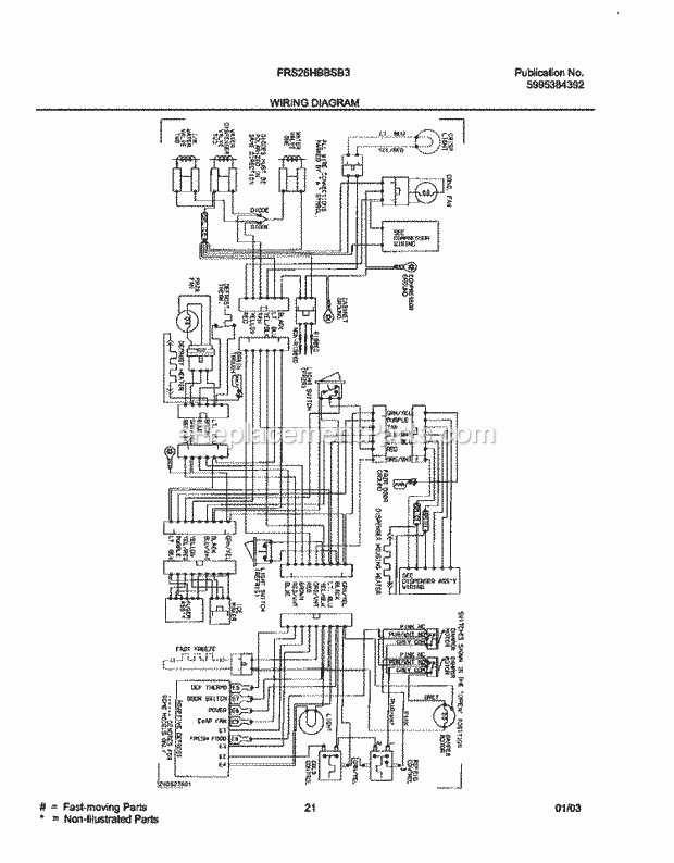 Frigidaire FRS26HBBSB3 Side-By-Side Refrigerator Page K Diagram
