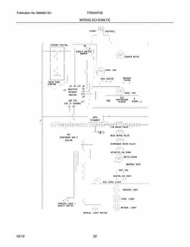 Frigidaire FRS26KF6EWK Refrigerator Page L Diagram