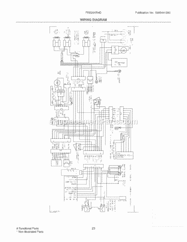 Frigidaire FRS26KR4DW8 Side-By-Side Refrigerator Page K Diagram