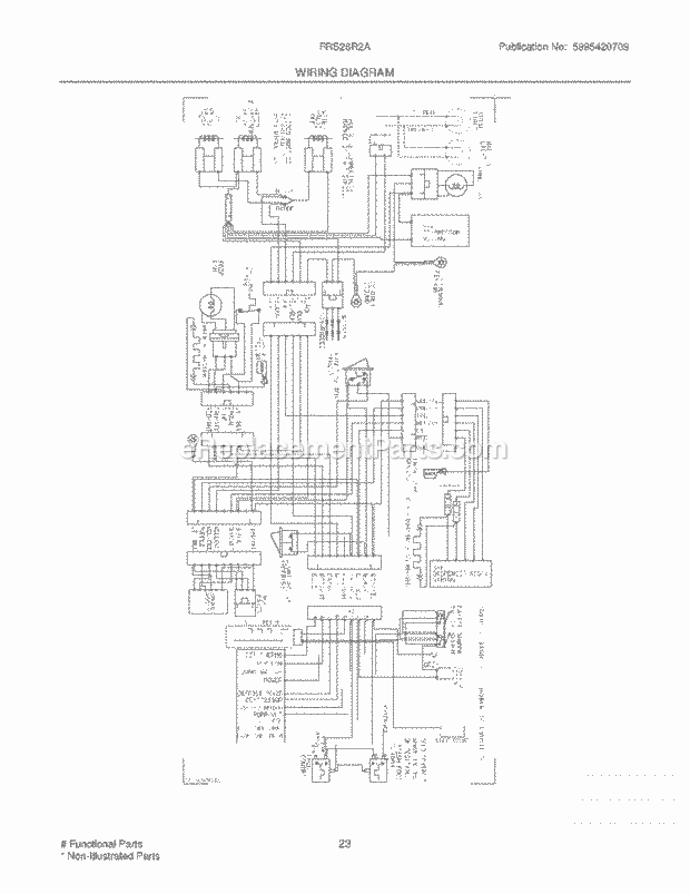 Frigidaire FRS26R2AWC Side-By-Side Refrigerator Page K Diagram