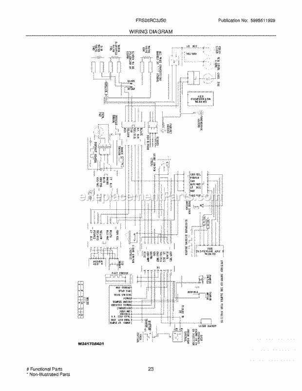 Frigidaire FRS26RC3JS0 Side-By-Side Refrigerator Page K Diagram