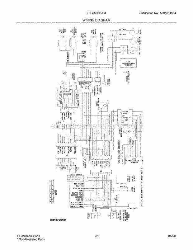 Frigidaire FRS26RC3JS1 Refrigerator Page K Diagram