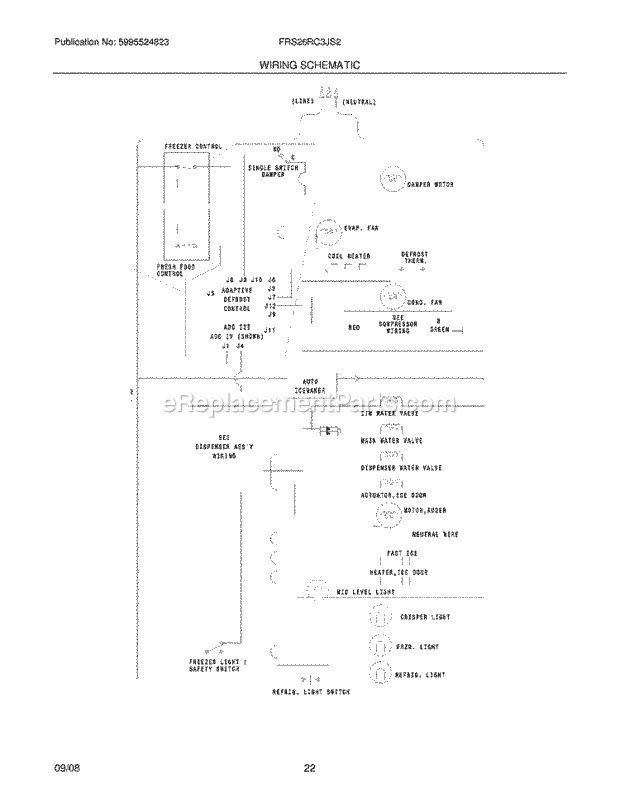 Frigidaire FRS26RC3JS2 Refrigerator Page L Diagram