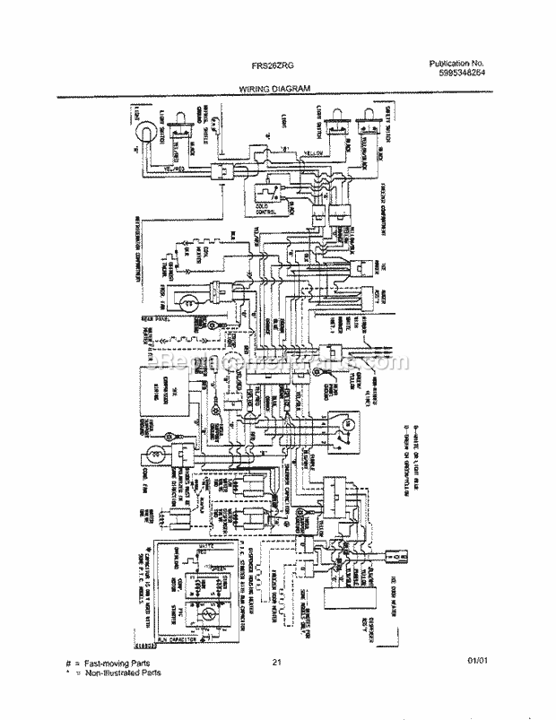 Frigidaire FRS26ZRGDC Side-By-Side Frigidaire/Refrigerator Page K Diagram