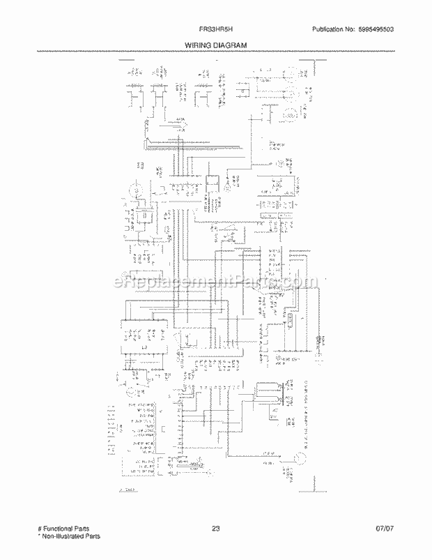 Frigidaire FRS3HR5HQ3 Side-By-Side Refrigerator Page K Diagram