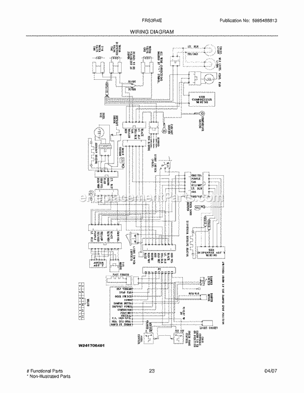 Frigidaire FRS3R4EWB Side-By-Side Refrigerator Page K Diagram