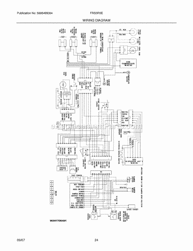 Frigidaire FRS3R5EMBB Side-By-Side Refrigerator Page L Diagram