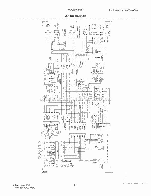 Frigidaire FRS6B7EESB1 Side-By-Side Side-By-Side Page K Diagram