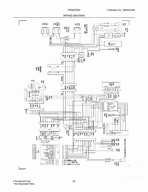 Frigidaire FRS6B7EESB9 Side-By-Side Refrigerator Page K Diagram