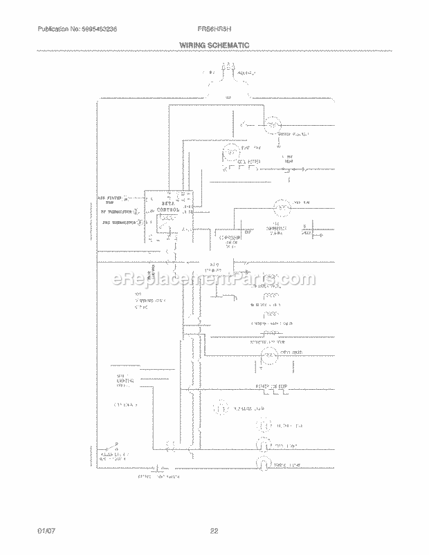 Frigidaire FRS6HR5HQ1 Side-By-Side Refrigerator Page L Diagram