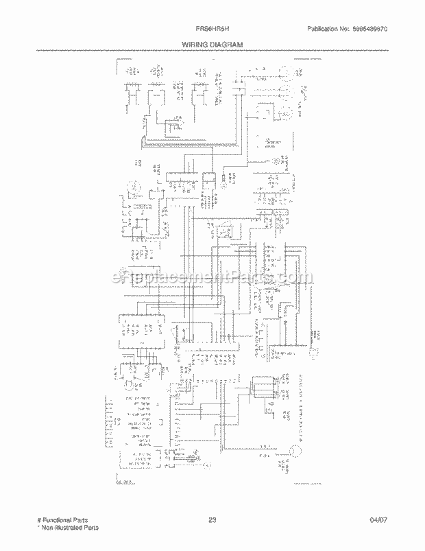 Frigidaire FRS6HR5HSB3 Side-By-Side Refrigerator Page K Diagram