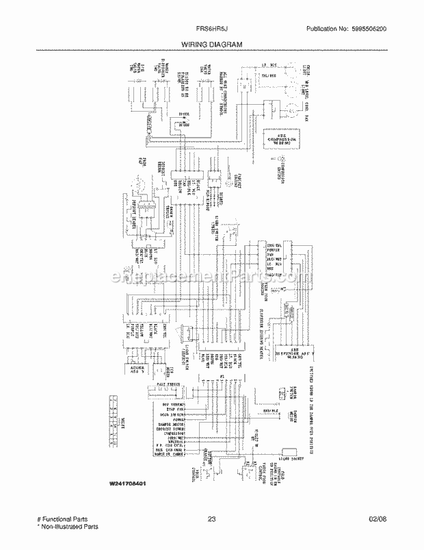 Frigidaire FRS6HR5JB0 Side-By-Side Refrigerator Page K Diagram