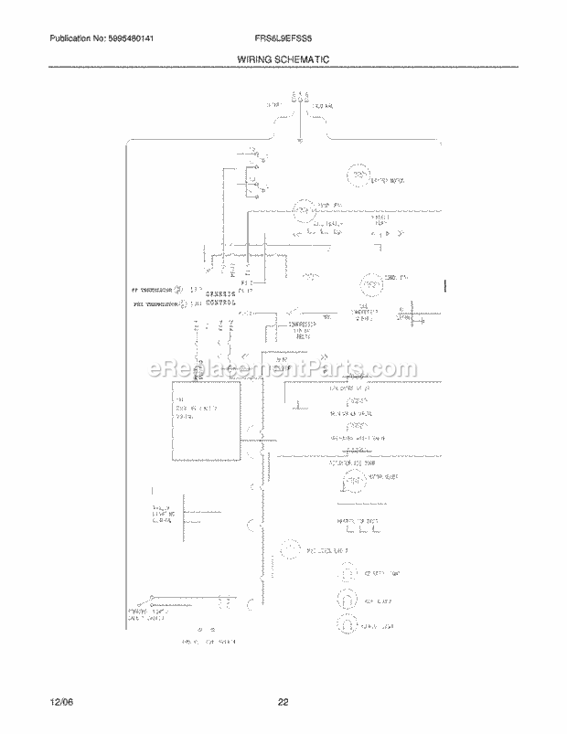 Frigidaire FRS6L9EFSS5 Side-By-Side Refrigerator Page L Diagram