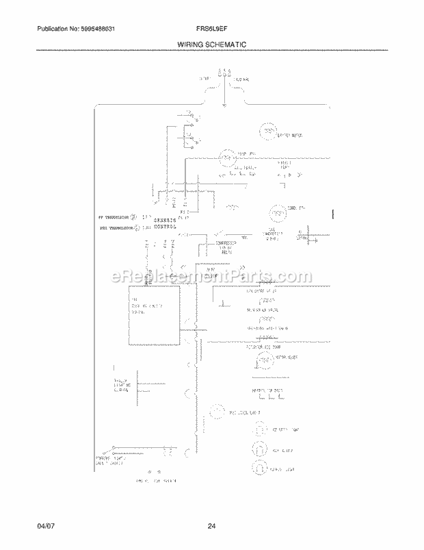 Frigidaire FRS6L9EFSS6 Side-By-Side Refrigerator Page L Diagram