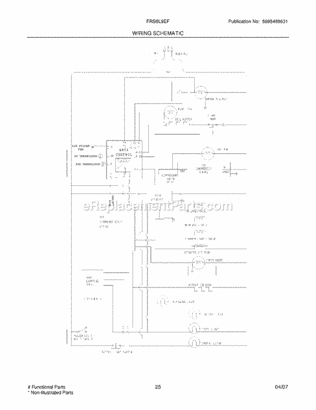 Frigidaire FRS6L9EFSS7 Side-By-Side Refrigerator Page N Diagram