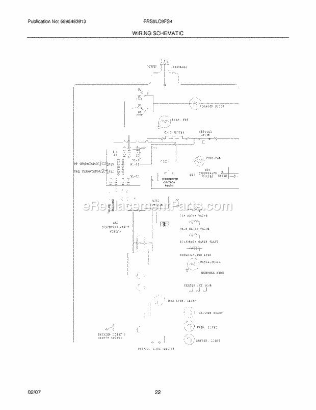 Frigidaire FRS6LC8FS4 Side-By-Side Refrigerator Page L Diagram